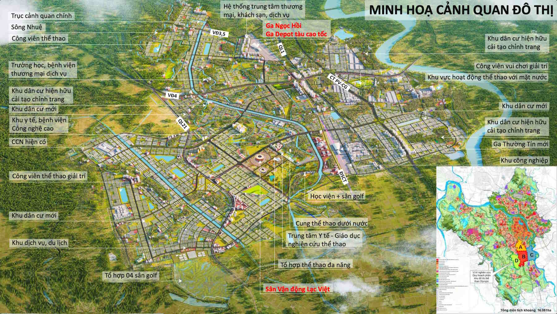 Phối cảnh mặt bằng dự án Vin Olympic Ngọc Hồi Hà Nội